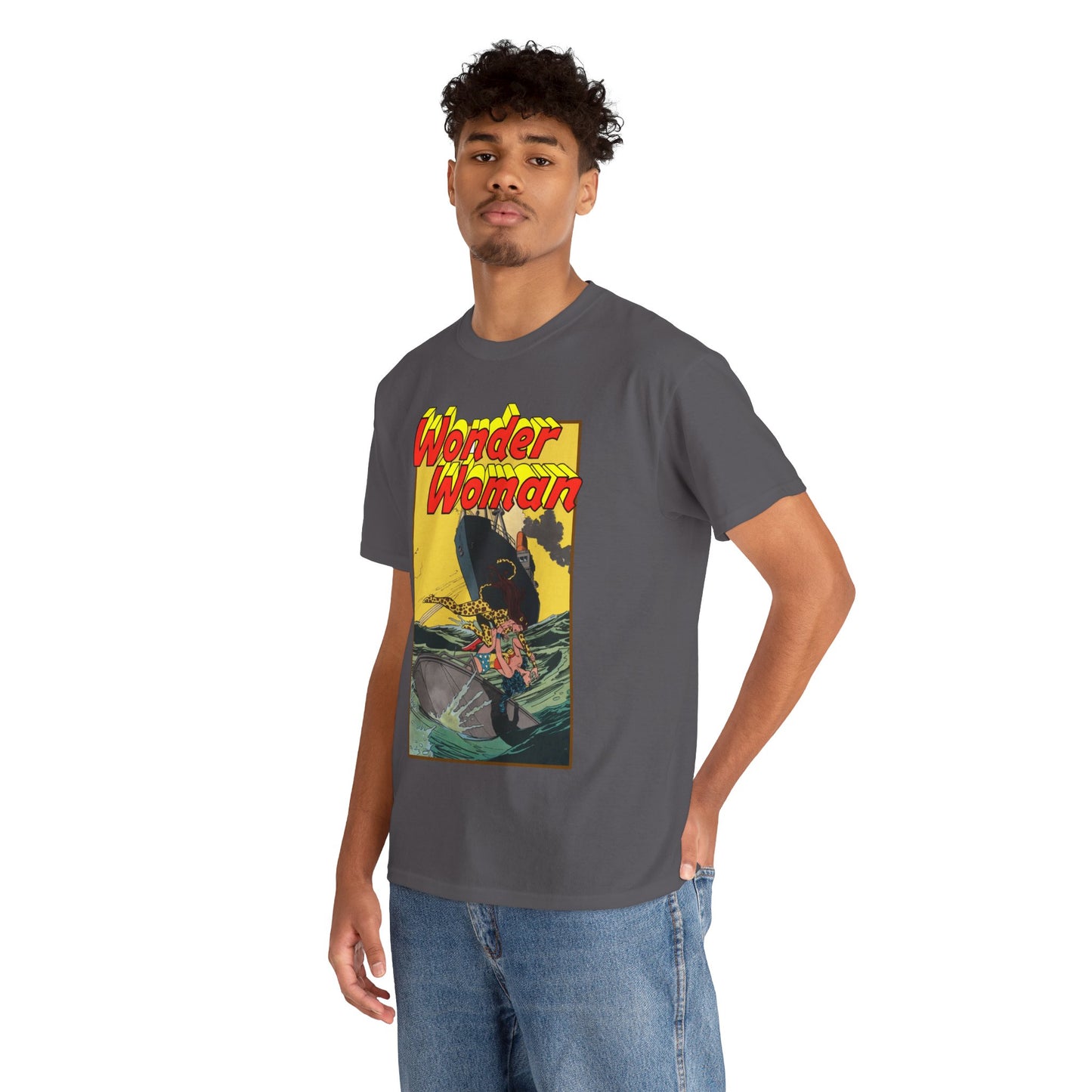 Wonder Woman Vs Cheetah T-Shirt - Rich Buckler & Dan Giordano Art - DC Comics