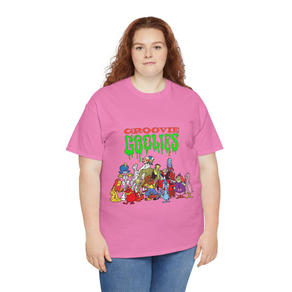 Groovie Goolies T-Shirt - The Monster Trio (Drac, Frankie, Wolfie) - Hagatha, Bella La Ghostly, Boneapart, Mummy - Horrible Hall on Horrible Drive - Filmation Cartoon
