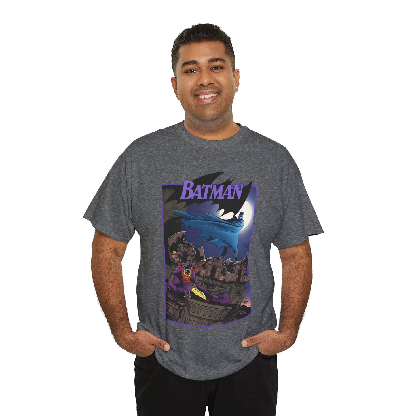 Batman T-Shirt - Norm Breyfogle Art - Etrigan, the Demon - Gotham City and Gargoyles - DC Comics
