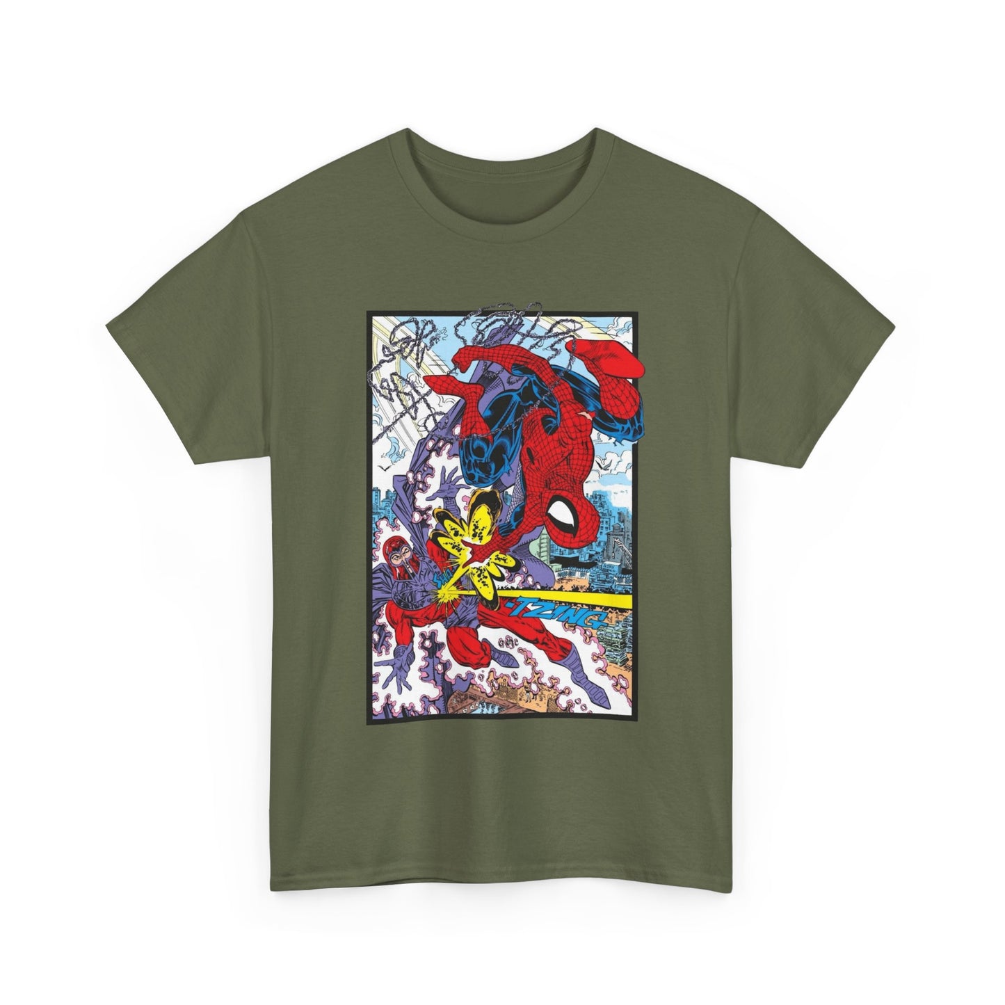 Spider-Man Vs Magneto T-Shirt - Erik Larsen Art - Marvel Comics