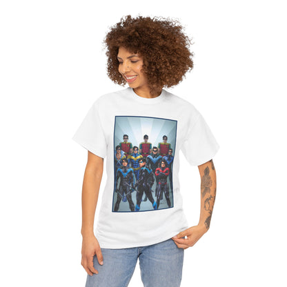 Nightwing Through the Ages T-Shirt - Nicola Scott Art - Dick Grayson, Robin the Boy Wonder - Batman Sidekick - New Teen Titans Leader - DC Comics