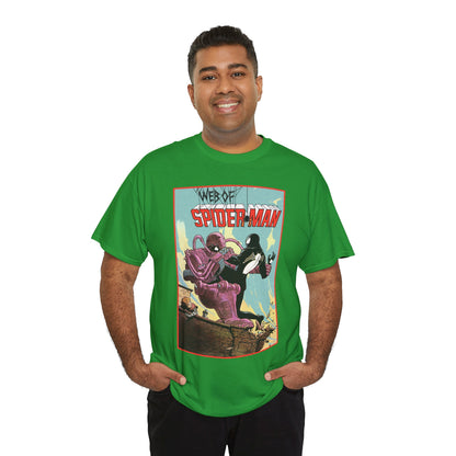 Web of Spider-Man T-Shirt - Charles Vess Art - Peter Parker, Black Symbiote Suit - Webslinger