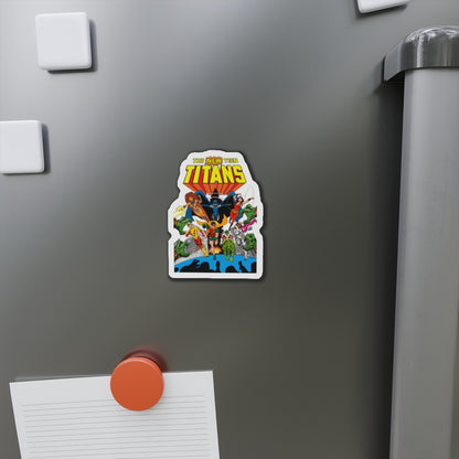 New Teen Titans Die-Cut Magnet - George Perez Art - Robin, Wonder Girl, Cyborg, Starfire, Raven, Kid Flash, Changeling - DC Comics - 3", 4", 5", 6"