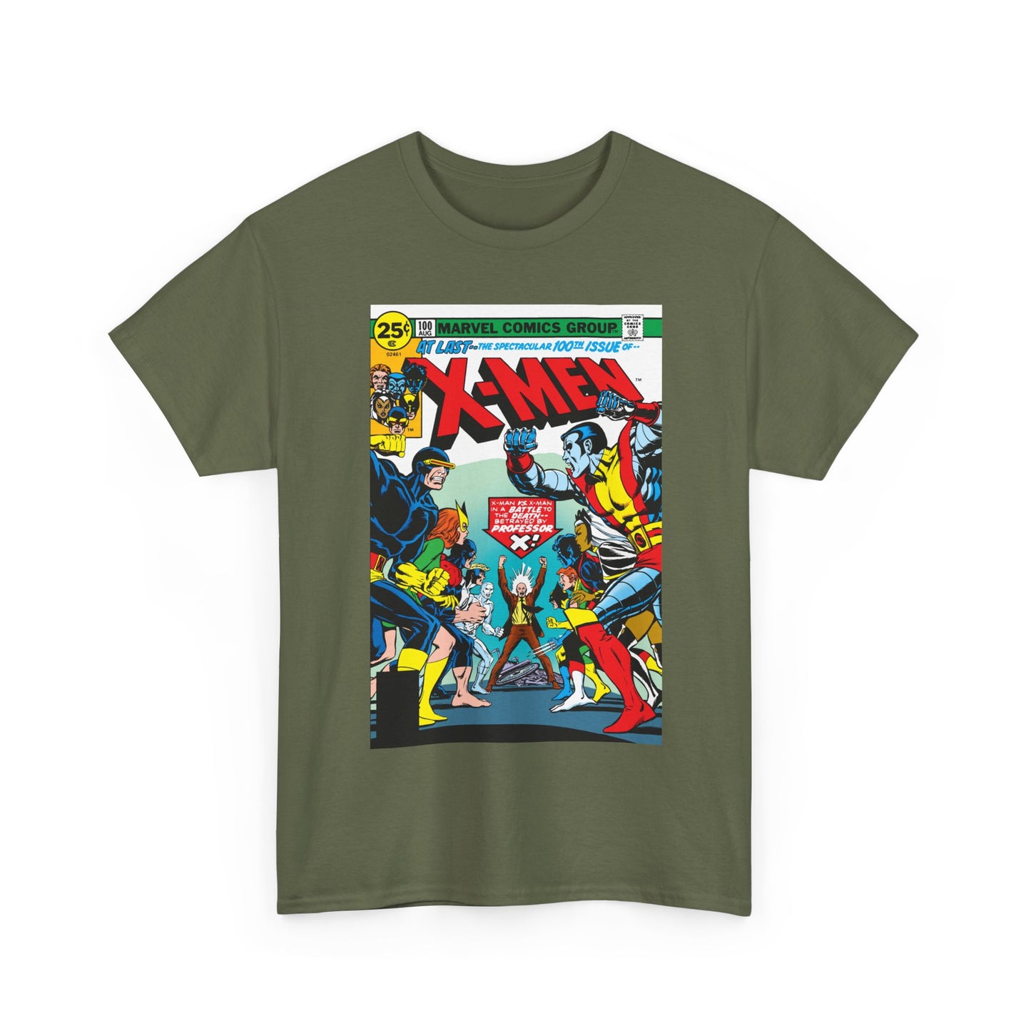X-Men #100 T-Shirt - Dave Cockrum Art - Cyclops, Colossus, Wolverine, Storm, Jean Grey, Iceman - Marvel Comics