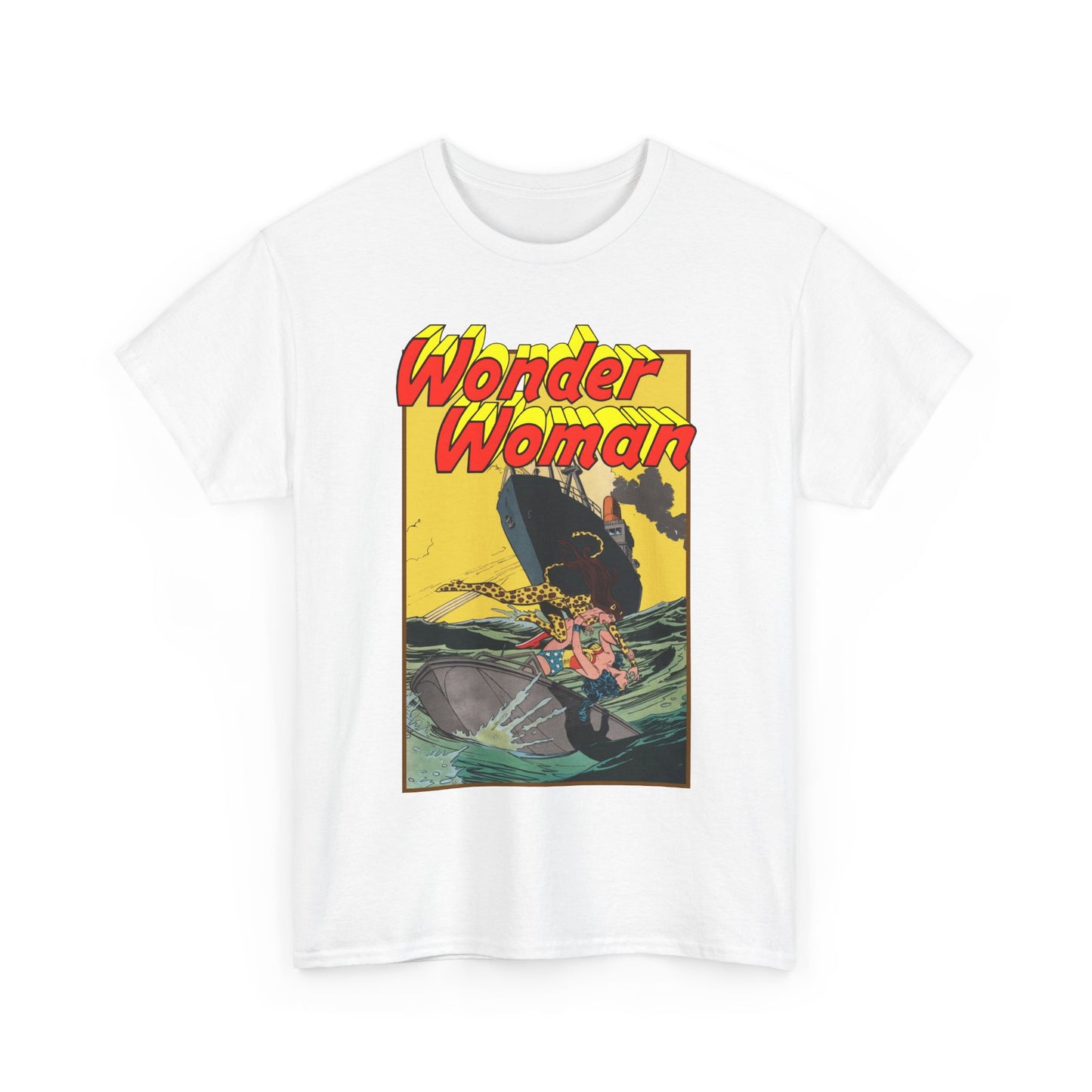 Wonder Woman Vs Cheetah T-Shirt - Rich Buckler & Dan Giordano Art - DC Comics