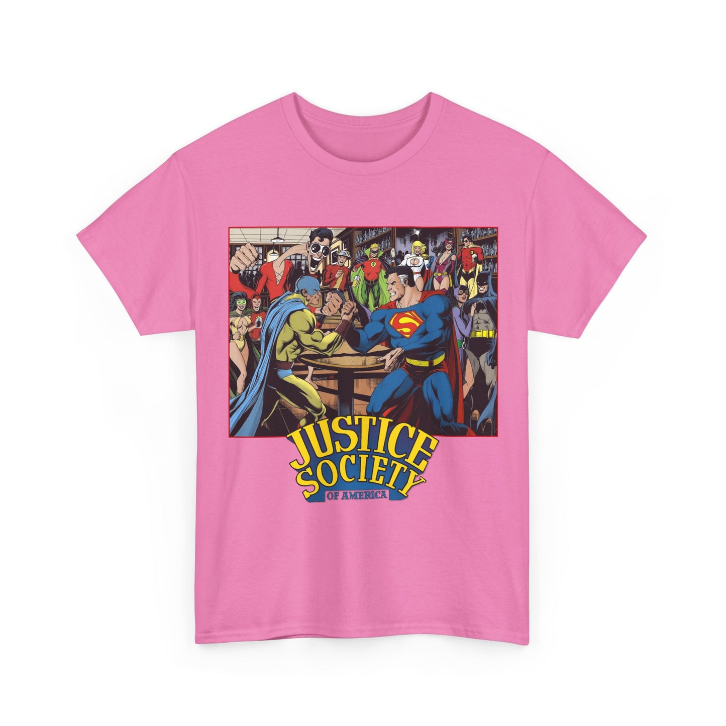 Justice Society of America T-Shirt - Superman, Wonder Woman, Atom, Starman, Huntress, Power Girl, Green Lantern, Batman, Plastic Man, Flash - JSA - DC Comics