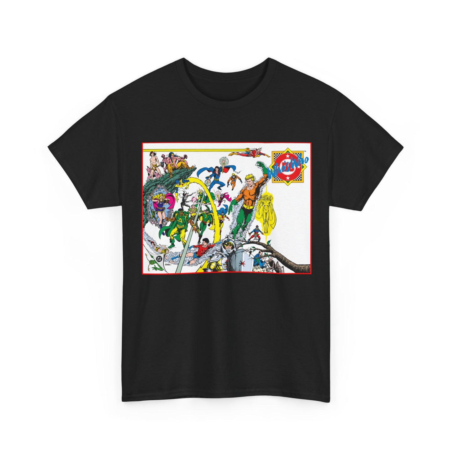 Who's Who in the DC Universe T-Shirt - George Perez Art - #1 Cover - Aquaman, Arion, Amazing Man, Amethyst - DC Comics