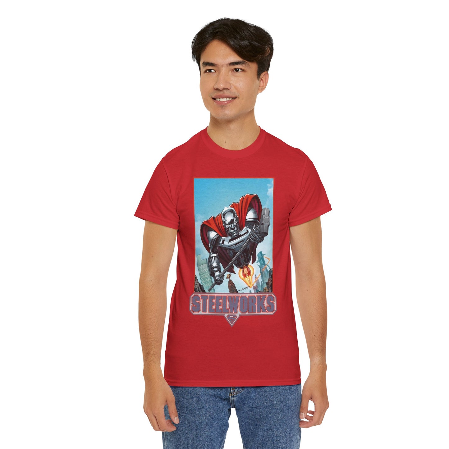 Steelworks T-Shirt - Jon Bogdanove Art - John Henry Irons - Superman Family - DC Comics