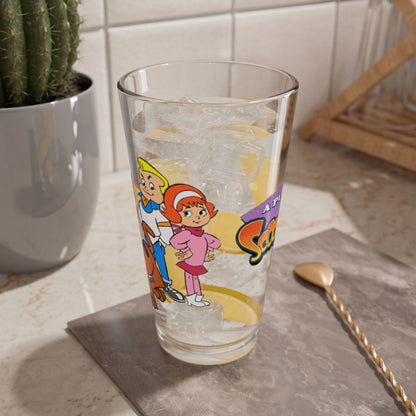 A Pup Named Scooby Doo Pint Glass, 16oz - Shaggy, Velma, Freddy, Daphne - Classic Hanna-Barbera Cartoon