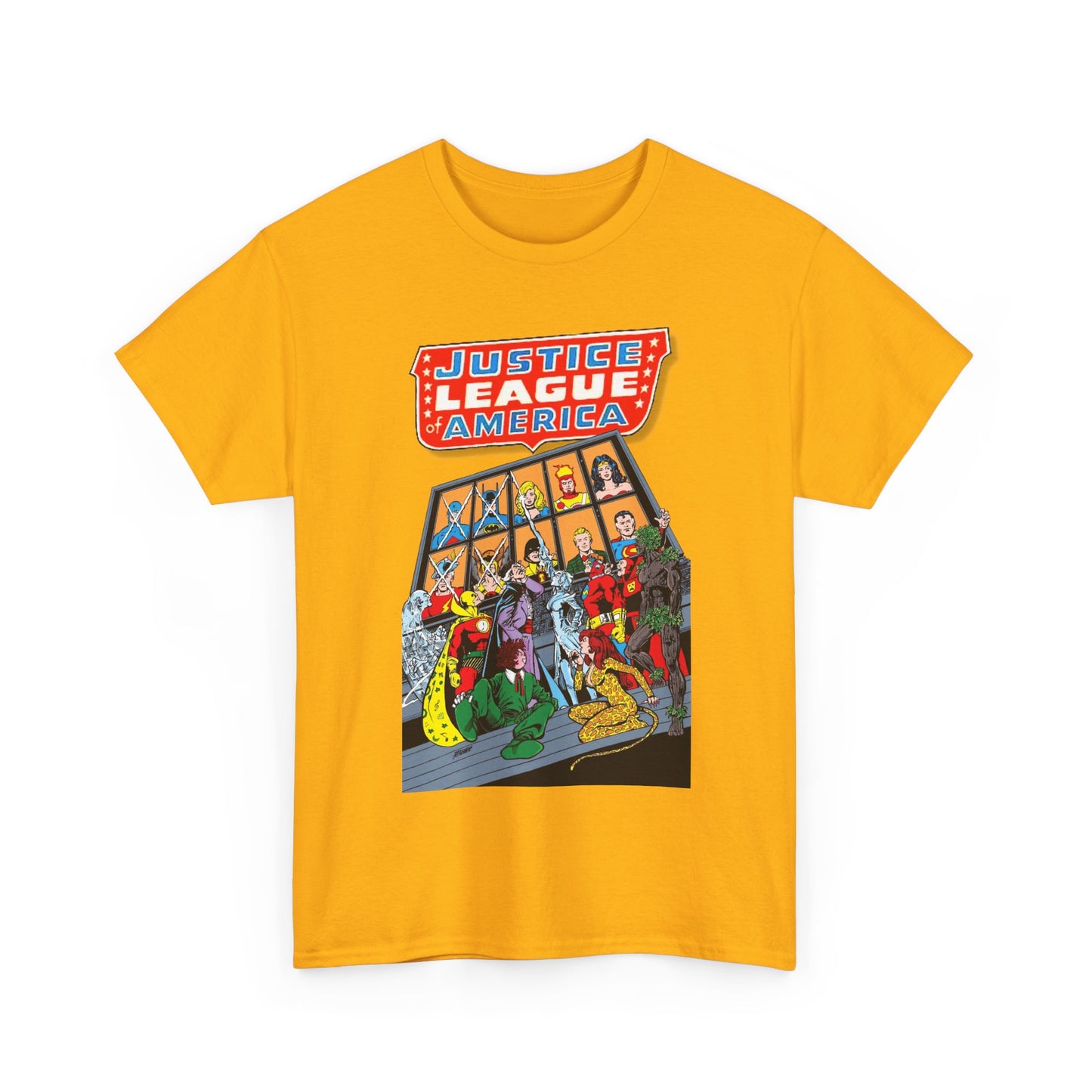 Justice League of America T-Shirt - George Perez Art - Wonder Woman, Hourman, Batman, Firestorm - SSOSV - DC Comics