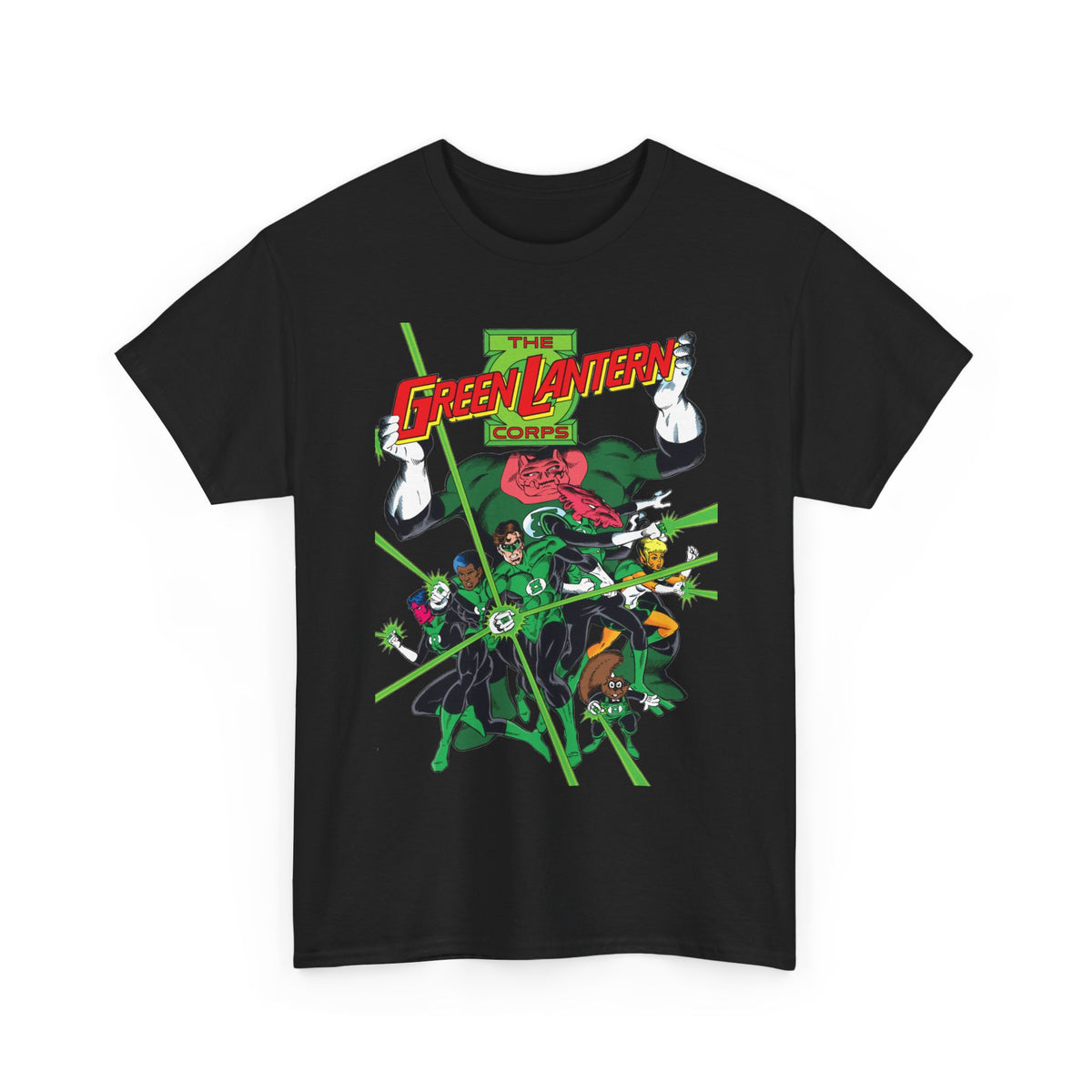 Green Lantern Corps T-Shirt - Joe Staton Art - Hal Jordan, John Stewart, Katma Tui, Arisia, Kilowog - DC Comics