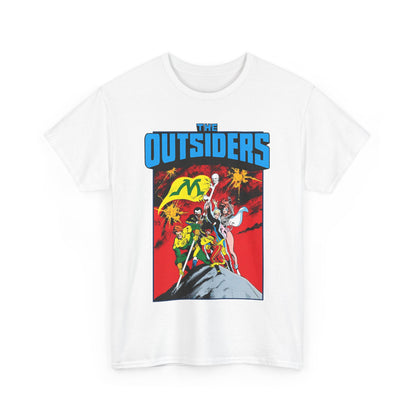 Outsiders T-Shirt - Alan Davis Art - Geo-Force, Halo, Black Lightning, Metamorpho, Katana - DC Comics