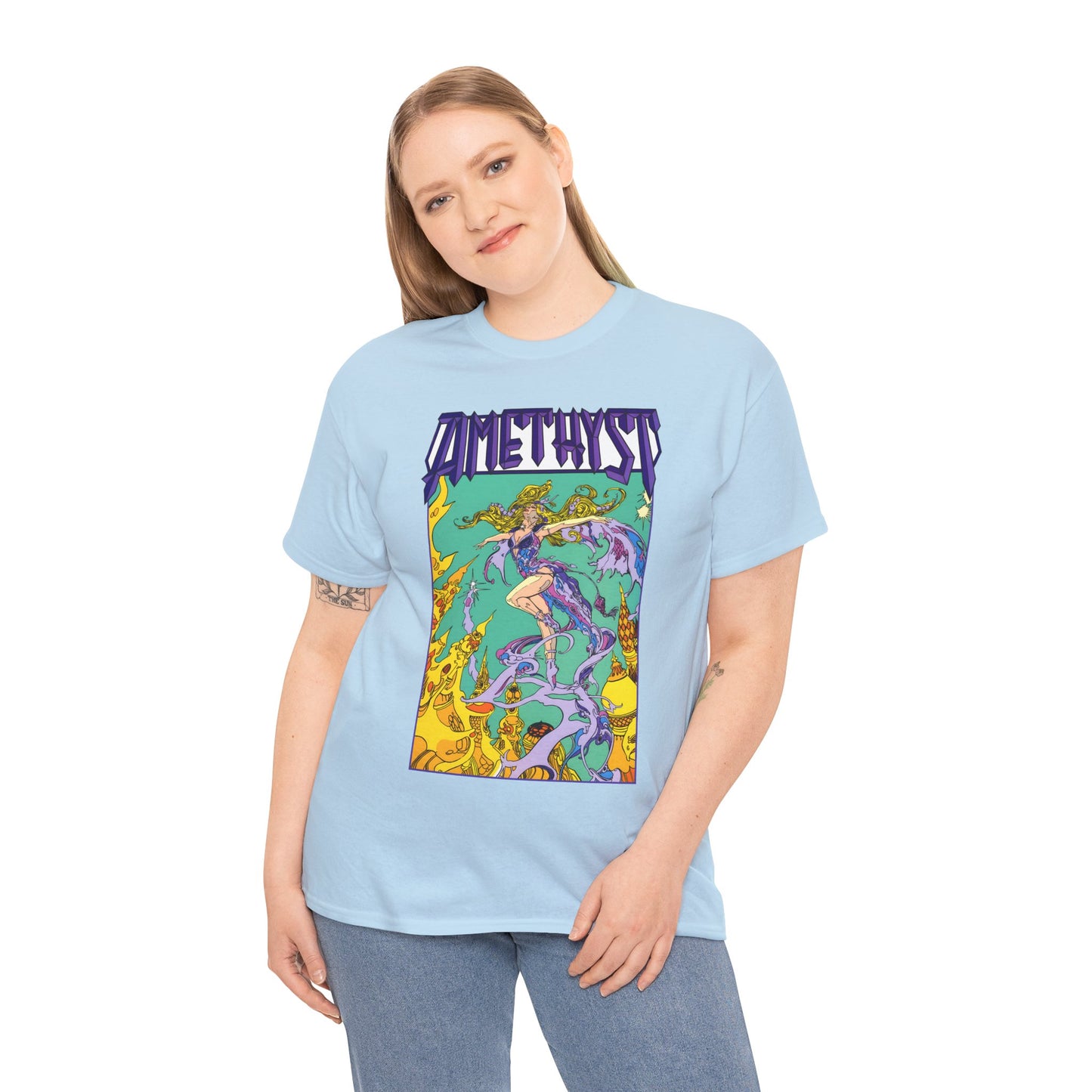 Amethyst T-Shirt - Esteban Maroto Art - Princess of Gemworld - 1980s Series - DC Comics