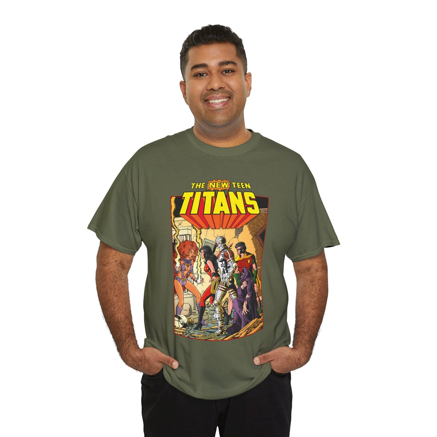 New Teen Titans T-Shirt - George Perez Art - #16 Cover - Wonder Girl, Robin, Starfire - DC Comics