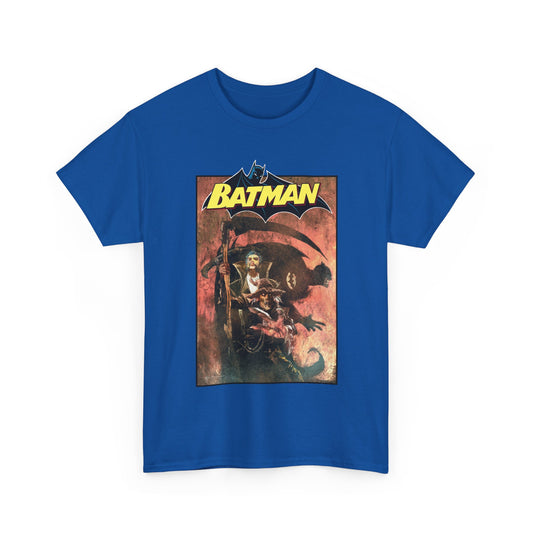 Batman T-Shirt - Bill Sienkiewicz Art - With Scarecrow & Ra's Al Ghul - DC Comics