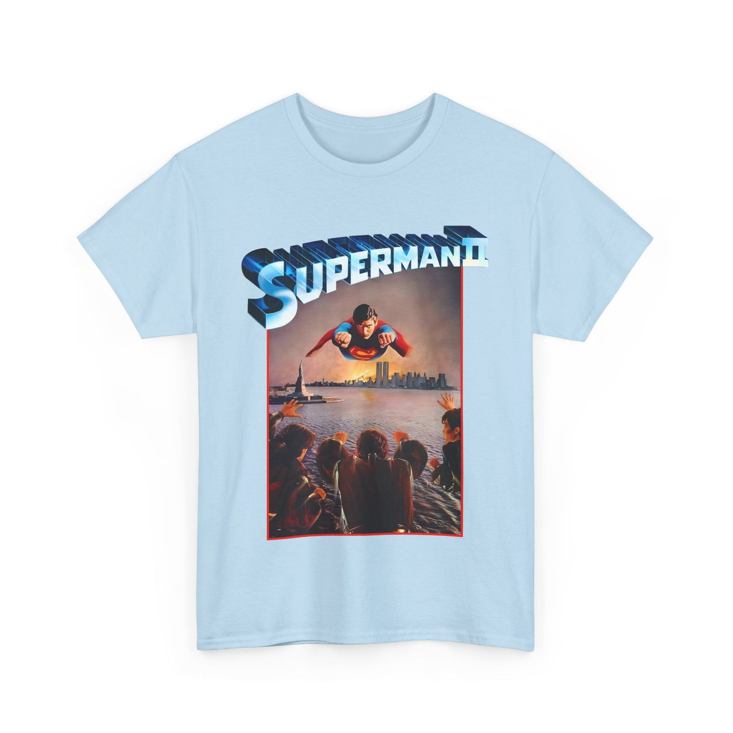 Superman II T-Shirt - Christopher Reeve, Terence Stamp, Sarah Douglas - Vs General Zod, Ursa, Non - Phantom Zone Villains - 1980 Movie Poster - DC Comics