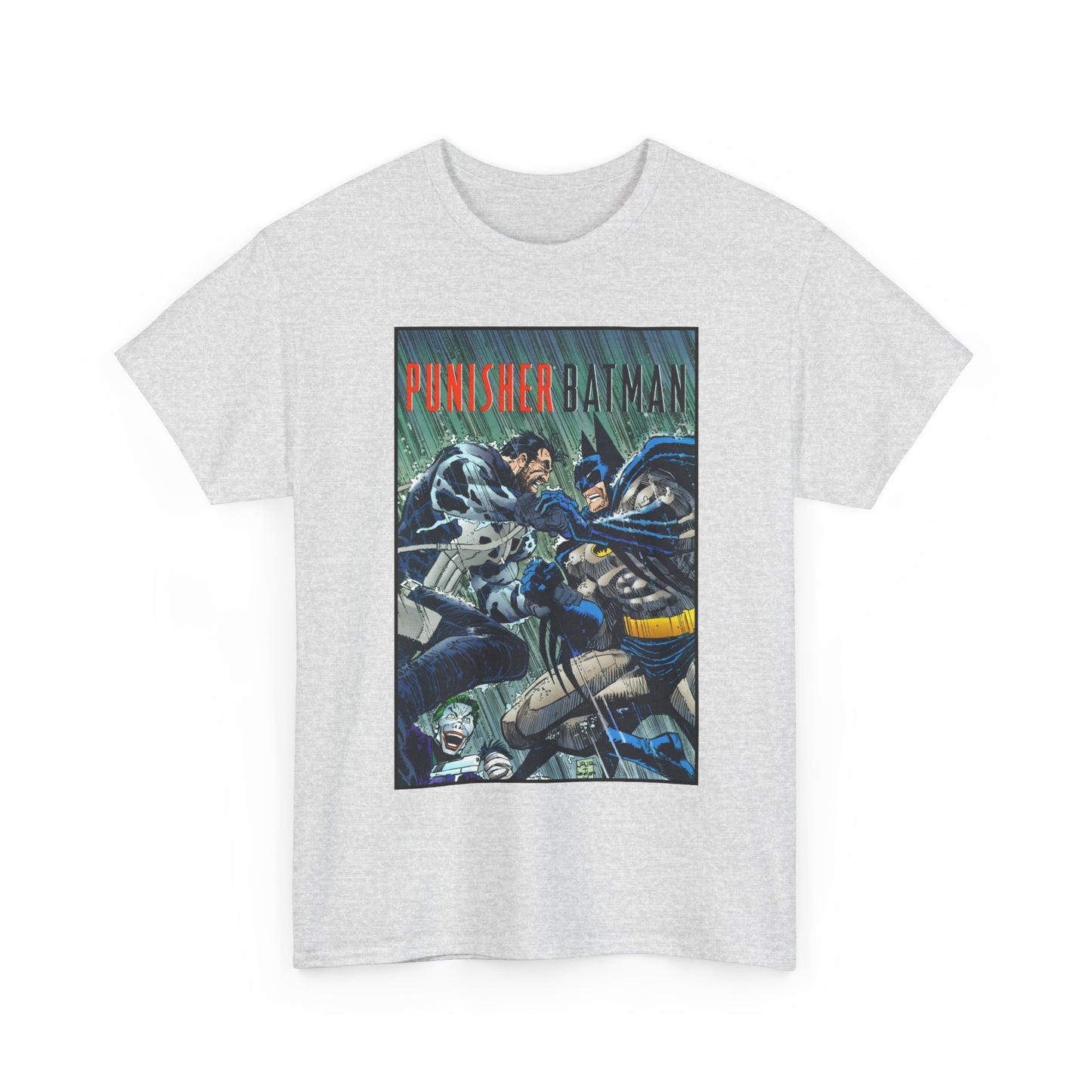 Punisher/Batman T-Shirt - John Romita Jr Art - Deadly Knights, Joker - DC Comics/Marvel Comics
