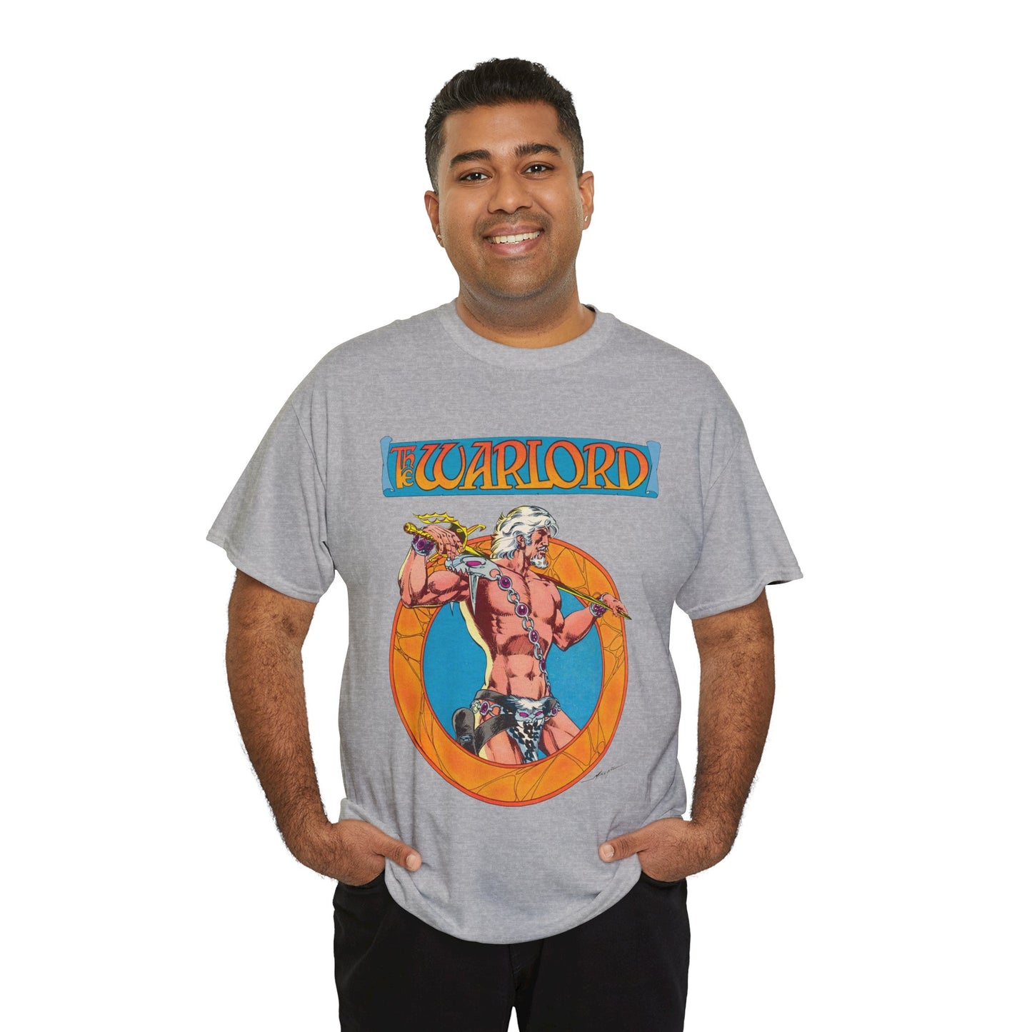 Warlord T-Shirt - Mike Grell Art - Skartaris - Travis Morgan - DC Comics 1970s Sword & Sorcery Series