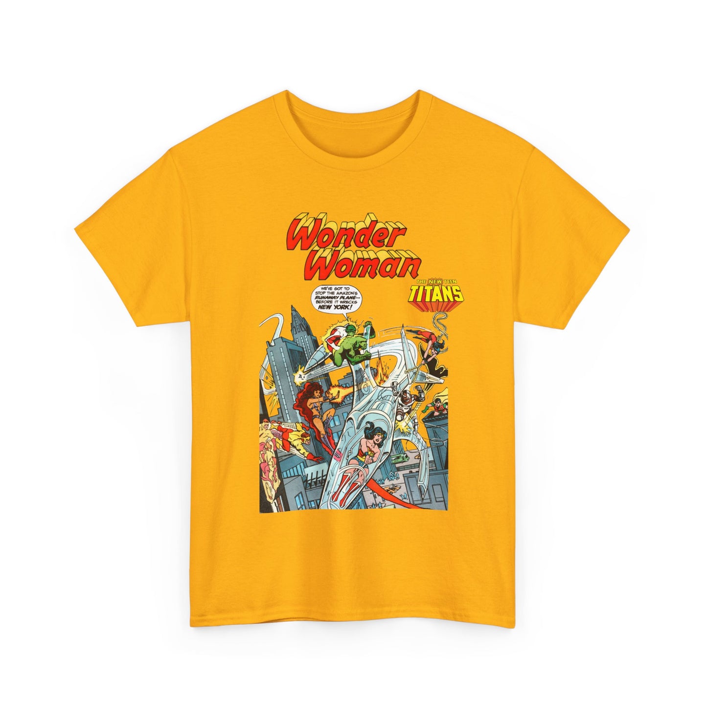 Wonder Woman/New Teen Titans T-Shirt - Ross Andru Art - Wonder Girl, Starfire, Cyborg, Raven - #287 Cover Art - DC Comics