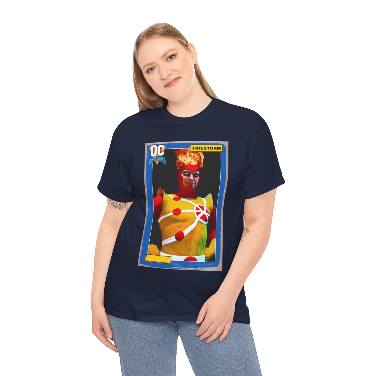 Firestorm T-Shirt - Mark Spears Art - DC Universe Trading Card Homage - Ronnie Raymond - DC Comics