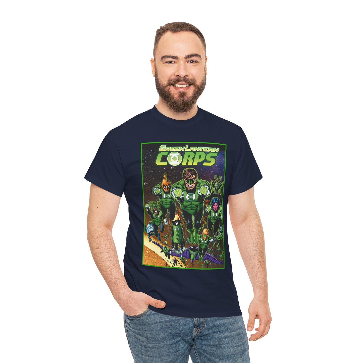 Green Lantern Corps T-Shirt - Brian Bolland Art - DC Comics - Hal Jordan, Tomar Re, Katma Tui