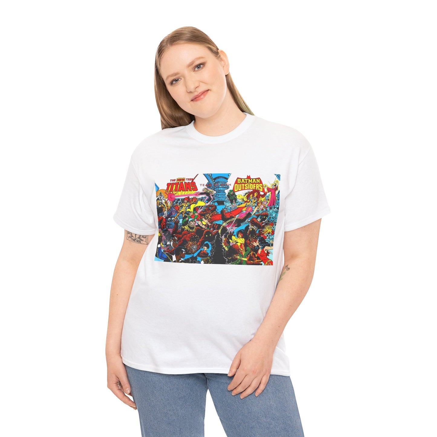 New Teen Titans & Batman and the Outsiders T-Shirt - George Perez & Jim Aparo Art - DC Comics