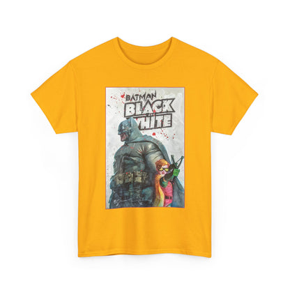 Batman: Black & White T-Shirt - Bill Sienkiewicz Art - Dark Knight Returns - Batman & Robin (Carrie Kelley) - DC Comics