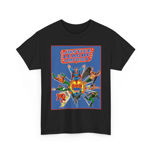 Justice League Treasury Edition T-Shirt - Superman, Wonder Woman, Flash, Hawkman, Batman, Green Arrow, Green Lantern - DC Comics