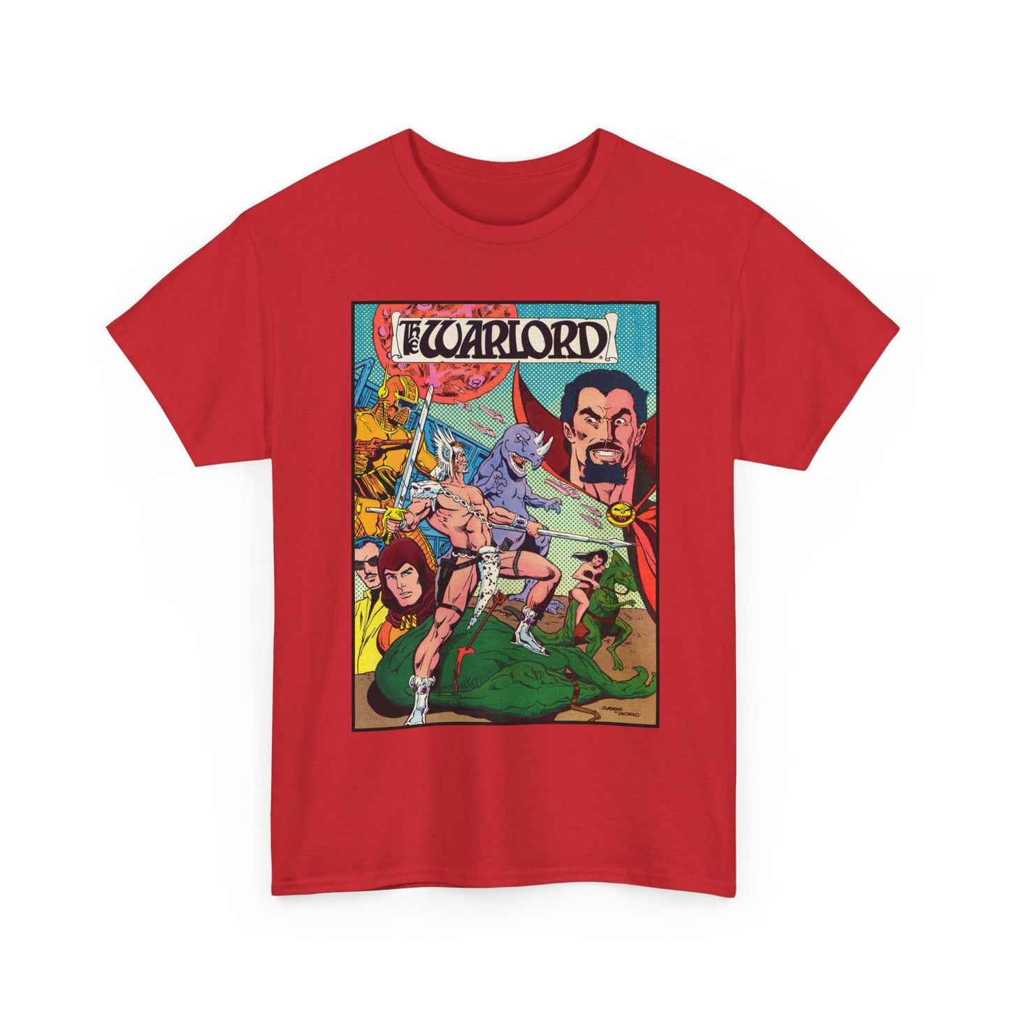 Warlord T-Shirt - Dan Jurgens Art - Travis Morgan, Skartaris, Deimos - Sword & Sorcery - DC Comics