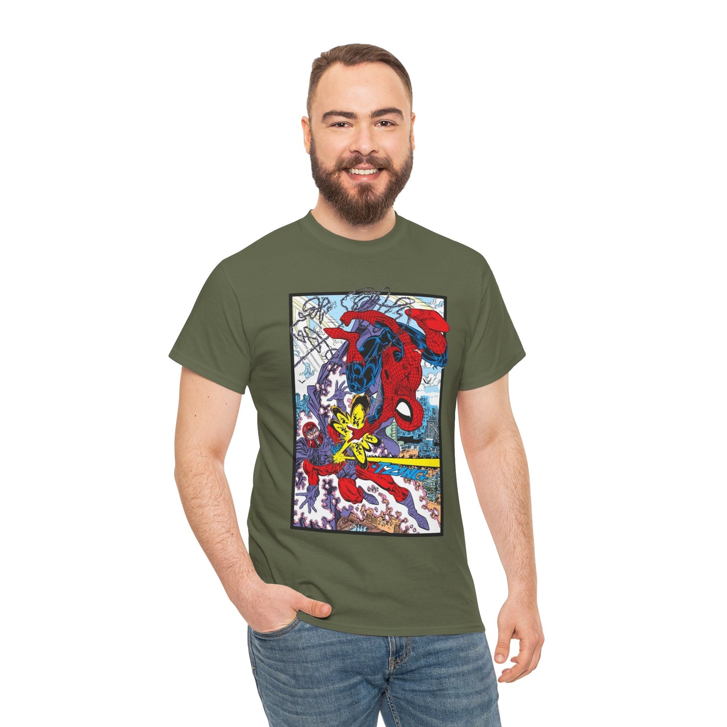 Spider-Man Vs Magneto T-Shirt - Erik Larsen Art - Marvel Comics