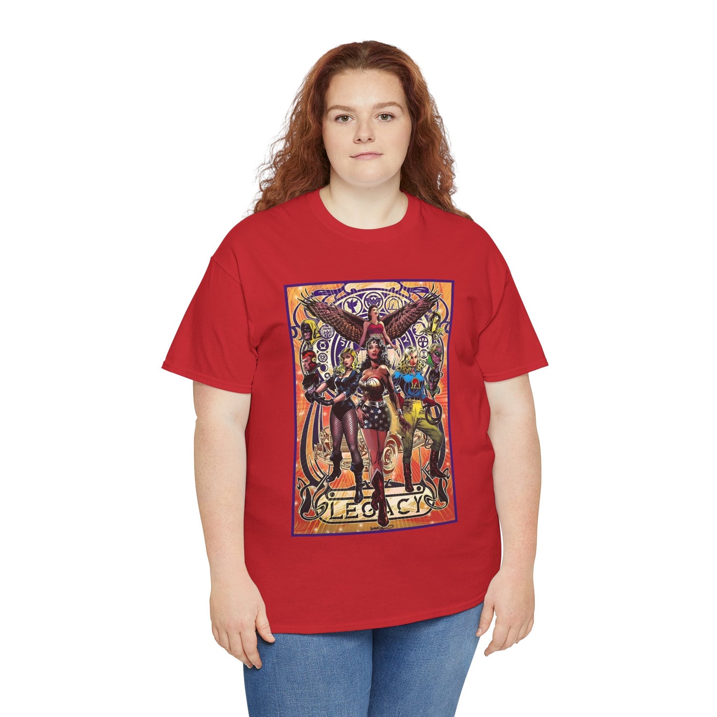 Justice Society T-Shirt - Tony Harris Art - Wonder Woman, Liberty Belle, Black Canary, Hawkgirl - JSA - DC Comics