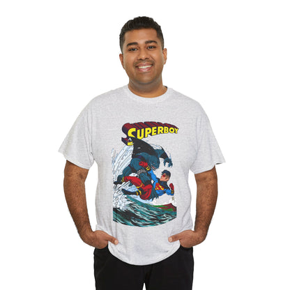 King Shark Vs Superboy T-Shirt - Tom Grummett Art - Connor Kent, Kon-L - Superman Family - DC Comics