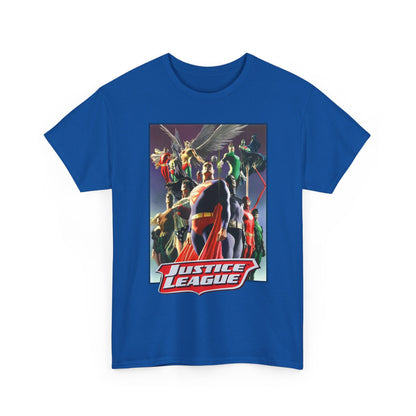 Justice League T-Shirt - Alex Ross Art - Superman, Wonder Woman, Black Canary, Hawkman, Flash, Aquaman, Atom - DC Comics