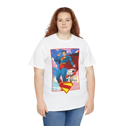 Superman & Krypto T-Shirt - DC Comics - New James Gunn Movie 2025 - Dan Mora Art - Man of Steel