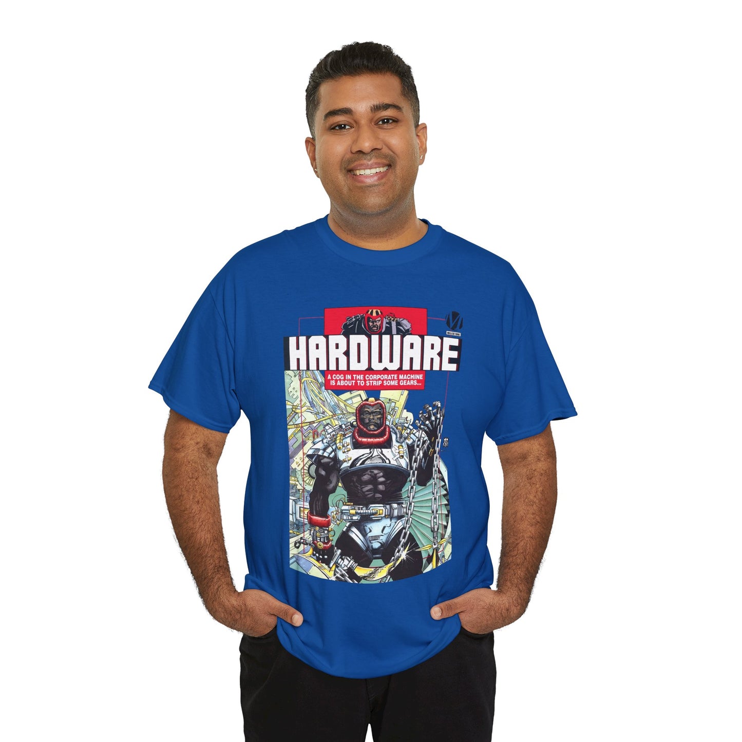 Hardware T-Shirt - Denys Cowan Art - Curtis Metcalf Vs Edwin Alva - Milestone Media - DC Comics