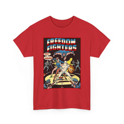 Freedom Fighters T-Shirt - 70s Series - Uncle Sam, The Ray, Phantom Lady, Doll Man, Black Condor, Human Bomb - DC Comics