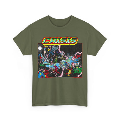 Crisis on Infinite Earths T-Shirt - George Perez Art - #1 Cover, First Issue - Harbinger, Pariah, Obsidian, Firestorm - DC Comics
