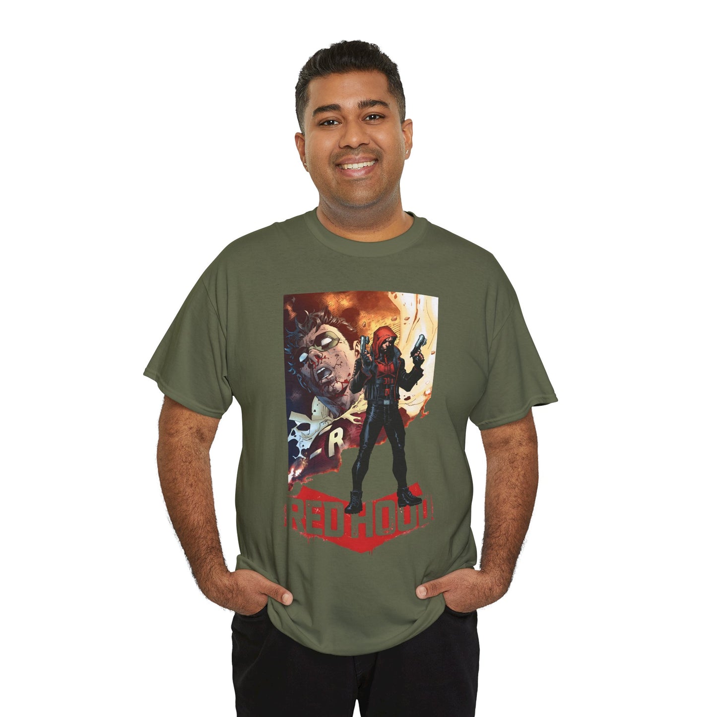Red Hood T-Shirt - Jim Lee Art - Jason Todd, Batman Sidekick - Gotham Hero - DC Comics