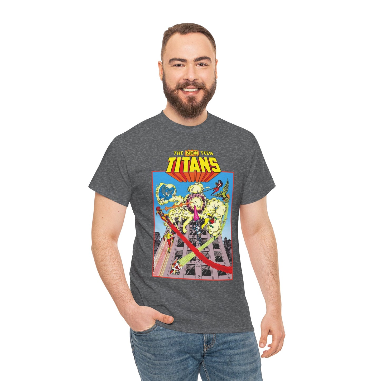 New Teen Titans T-Shirt - George Perez Art - DCCP #26 Preview Cover - Raven, Cyborg, Starfire, Changeling - DC Comics