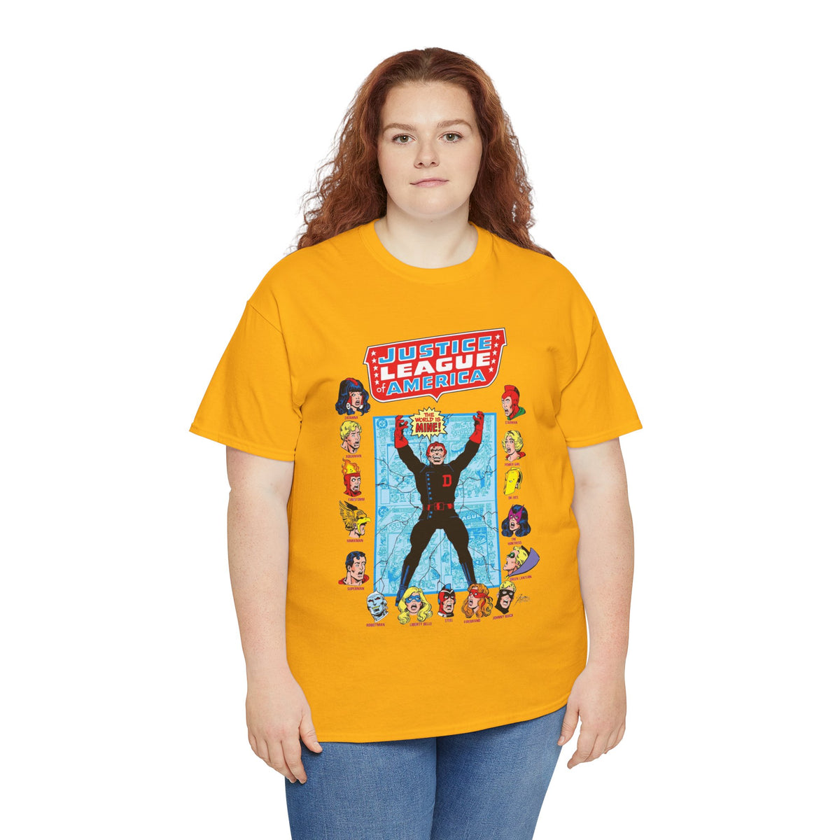 Justice League of America T-Shirt - George Perez Art - Justice Society, All-Star Squadron Team-Up DC Comics