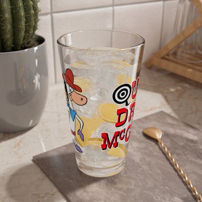 Quick Draw McGraw & Baba Looey Pint Glass, 16oz - Popular Hanna-Barbera Cartoon 1960s TV Series