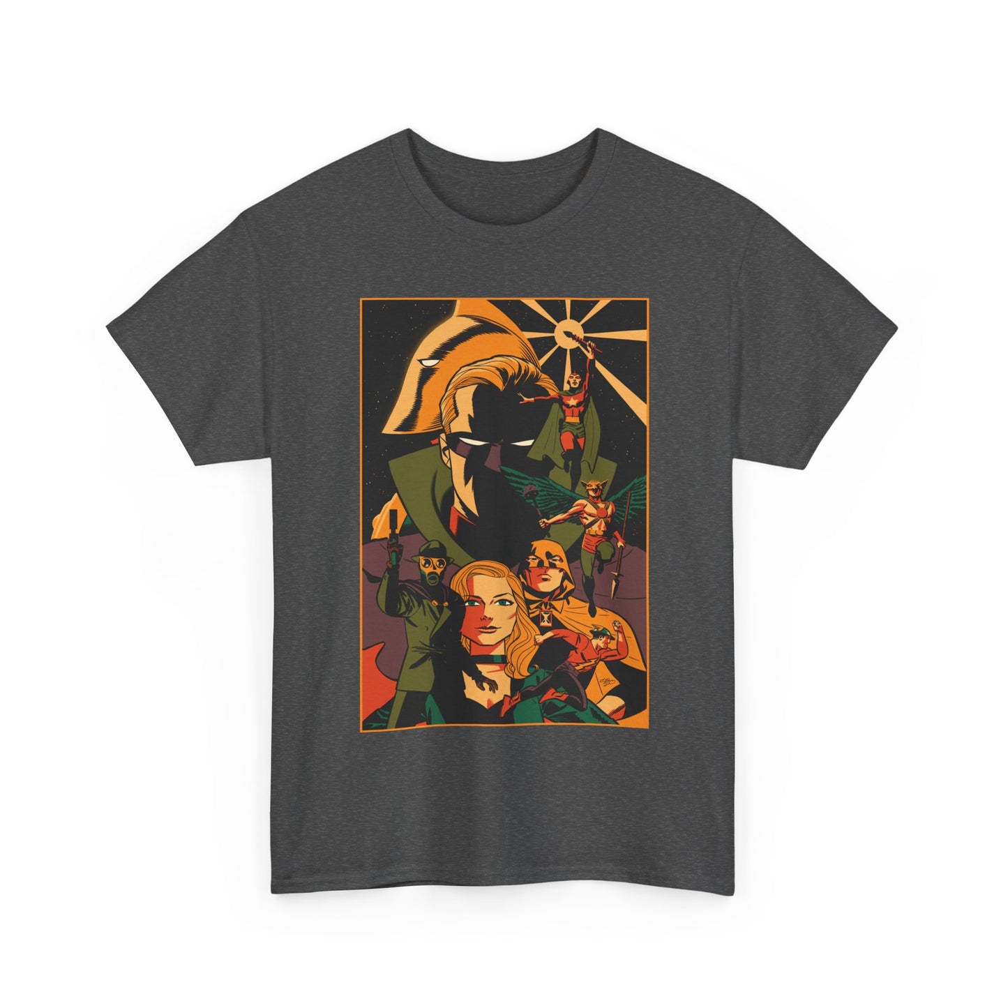 Justice Society T-Shirt - Michael Cho Art - New History of the DC Universe Cover - Black Canary, Starman, Hourman, Sandman - DC Comics