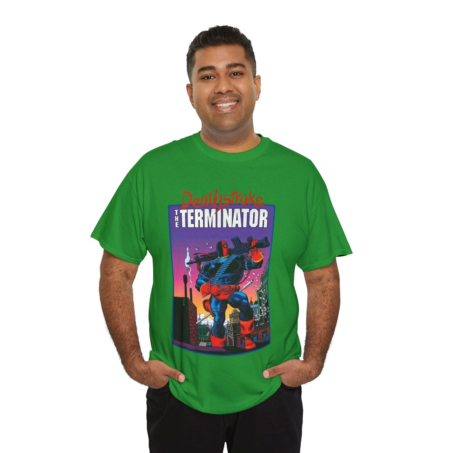 Deathstroke The Terminator T-Shirt - Mike Zeck Art - New Teen Titans Foe & Mercenary - Slade Wilson, Father of Jericho and Ravager - DC Comics - #1 Cover