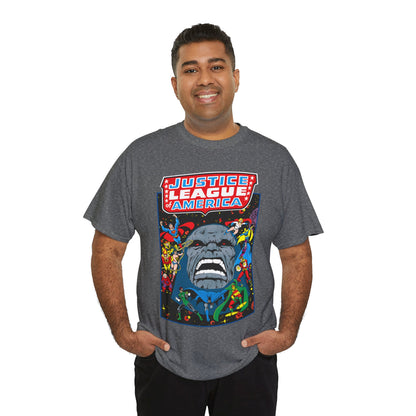 Justice League of America T-Shirt - George Perez Art - JLA/JSA/New Gods Crossover - Darkseid, Orion, Mr Miracle, Huntress, Firestorm, Dr Fate - DC Comics