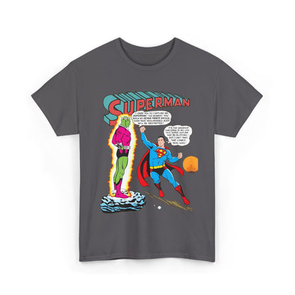 Superman T-Shirt - Curt Swan Art - Vs Brainiac- Silver Age 1st Appearance - DC Comics