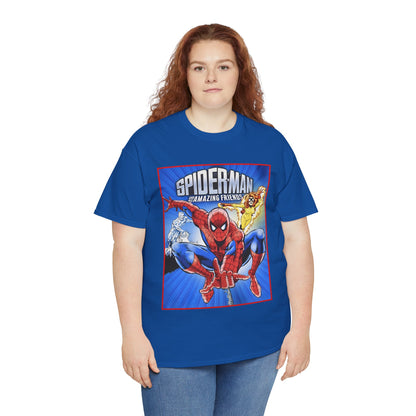 Spider-Man & His Amazing Friends T-Shirt - Firestar, Iceman - Popular 1980s Saturday Morning Cartoon - Marvel Comics