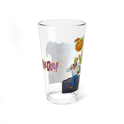 Scooby Doo Halloween Pint Glass 16oz Hanna-Barbera Mystery Inc Shaggy Velma Daphne Fred Ghost Jack O Lantern Spooky Nostalgia Fan Gift