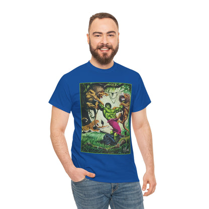 Incredible Hulk T-Shirt - Joe Jusko Art - Hulk Fighting Lions and Tigers (But No Bears, Oh My!) - Marvel Comics