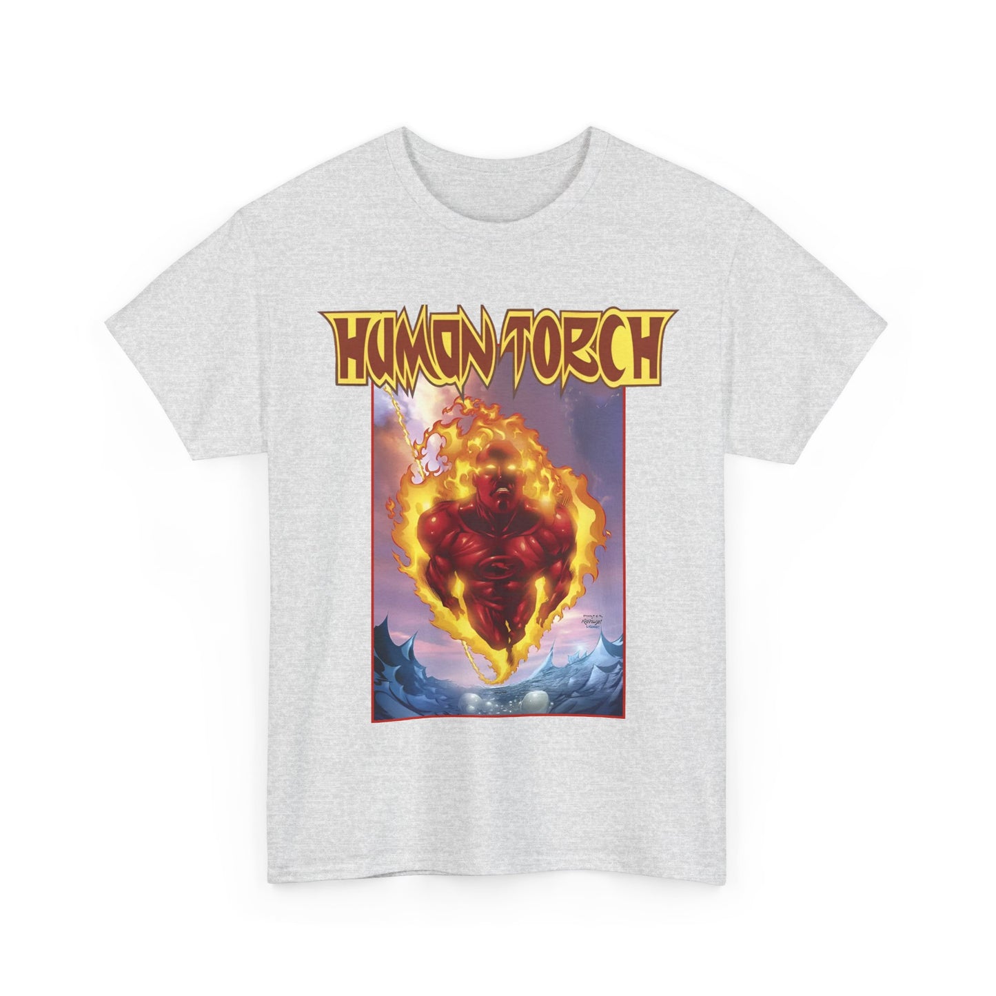 Human Torch T-Shirt - Howard Porter Art - Marvel Comics