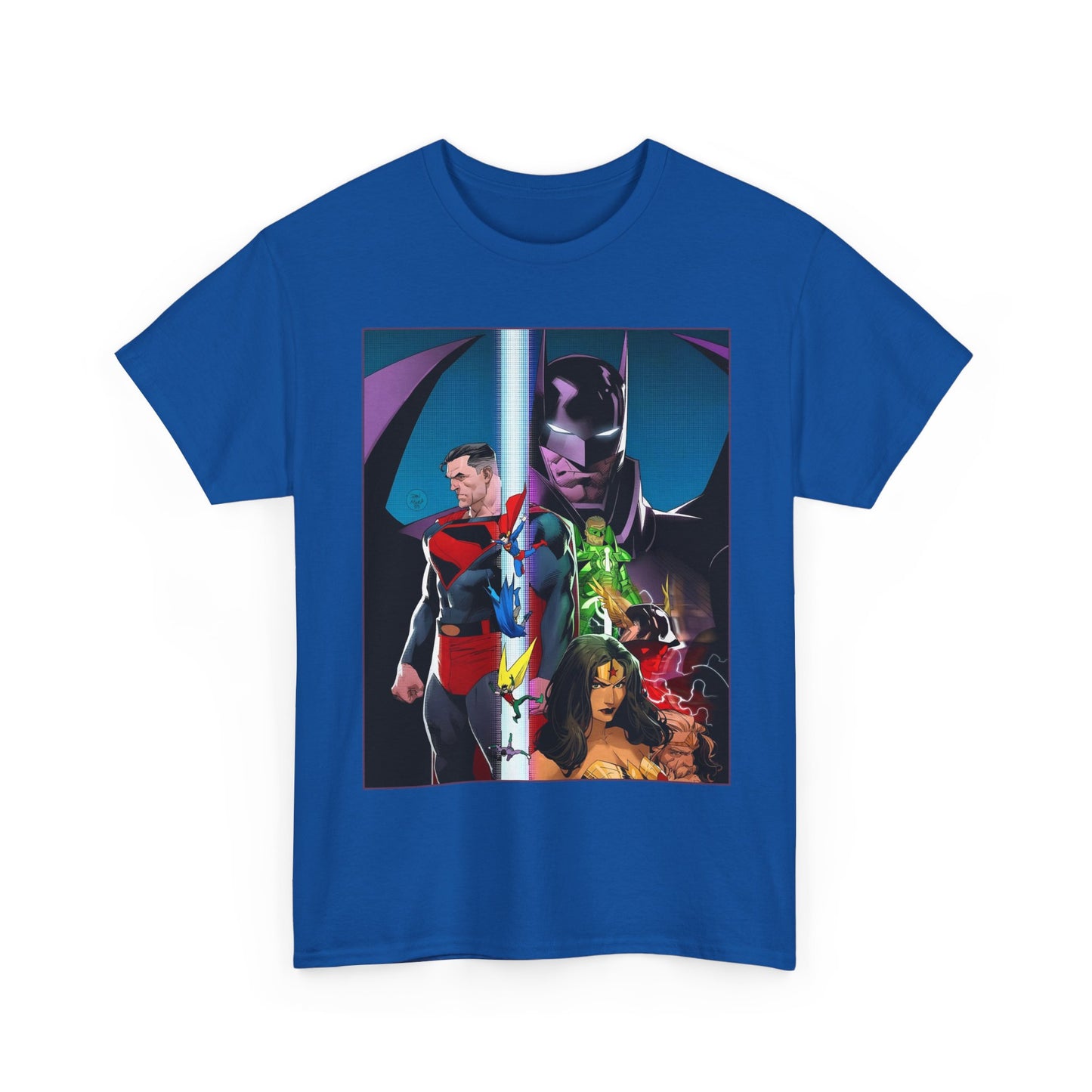 Kingdom Come T-Shirt - Dan Mora Art - Batman/Superman World's Finest Cover - Superman, Batman, Wonder Woman, Green Lantern, Robin, Flash - DC Comics